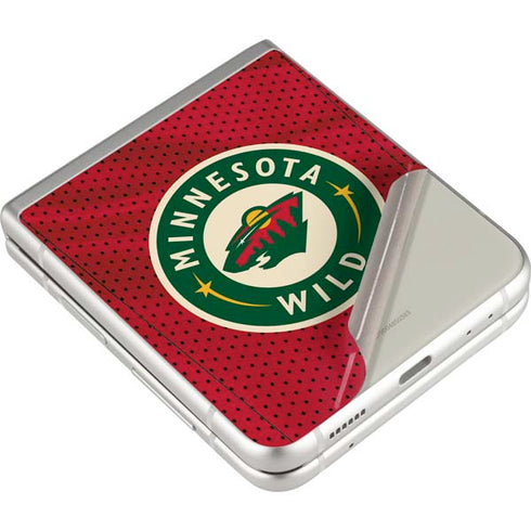 NHL Minnesota Wild Home Jersey Galaxy Z Flip3 5G Skin