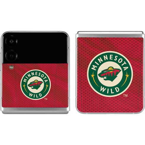 NHL Minnesota Wild Home Jersey Galaxy Z Flip4 5G Skin