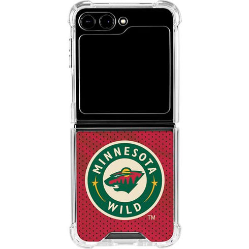 NHL Minnesota Wild Home Jersey Galaxy Z Flip5 5G Clear Case