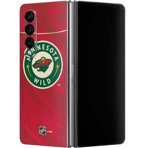 NHL Minnesota Wild Home Jersey Galaxy Z Fold4 5G Skin