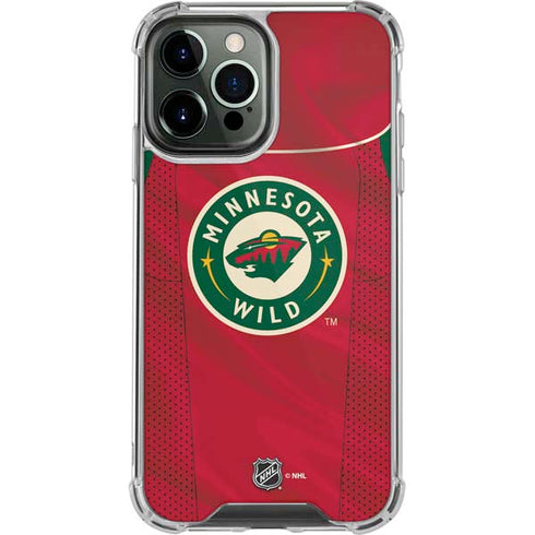 NHL Minnesota Wild Home Jersey iPhone 13 Pro Max Clear Case