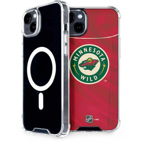 NHL Minnesota Wild Home Jersey iPhone 15 Plus MagSafe Case