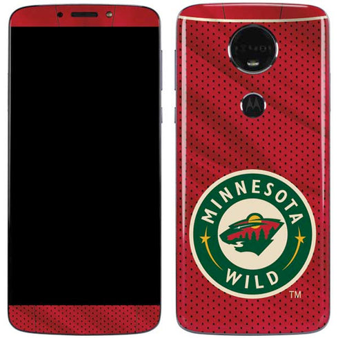 NHL Minnesota Wild Home Jersey Moto E5 Plus Skin
