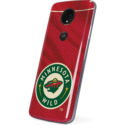 NHL Minnesota Wild Home Jersey Moto E5 Plus Skin