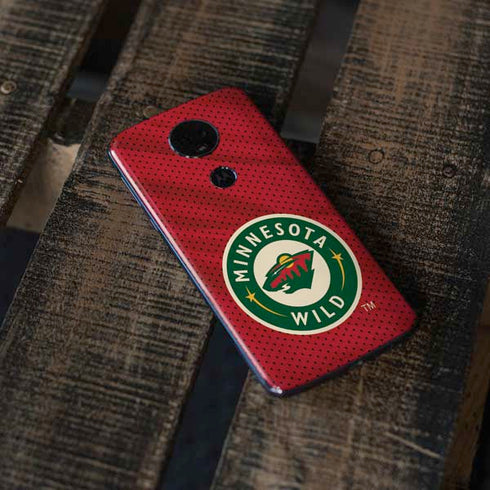 NHL Minnesota Wild Home Jersey Moto E5 Plus Skin