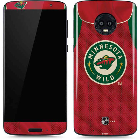 NHL Minnesota Wild Home Jersey Moto G6 Skin