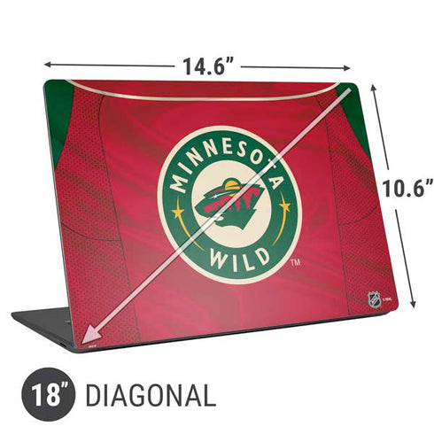 NHL Minnesota Wild Home Jersey Universal Laptop 18in (14.6 x 10.6in) Skin