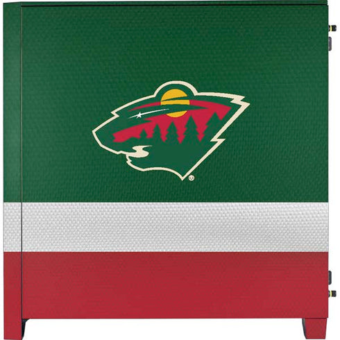 NHL Minnesota Wild Jersey Corsair 4000D Tempered Glass Mid-Tower ATX Case Skin