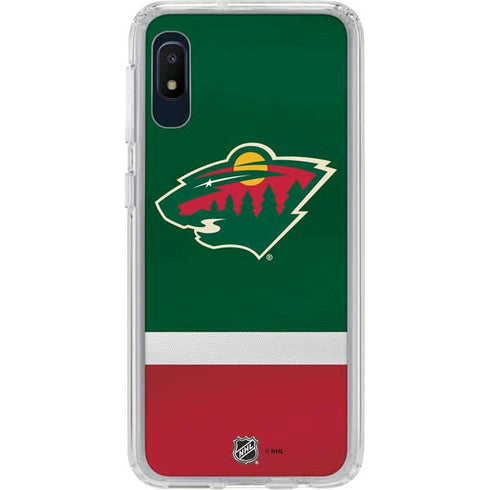 NHL Minnesota Wild Jersey Galaxy A10e Clear Case