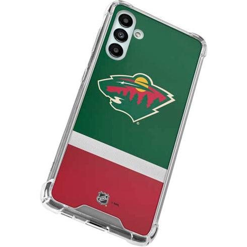 NHL Minnesota Wild Jersey Galaxy A13 5G Clear Case