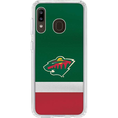 NHL Minnesota Wild Jersey Galaxy A20 Clear Case