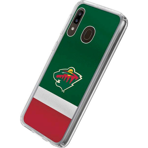 NHL Minnesota Wild Jersey Galaxy A20 Clear Case