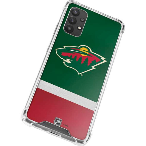 NHL Minnesota Wild Jersey Galaxy A32 5G Clear Case