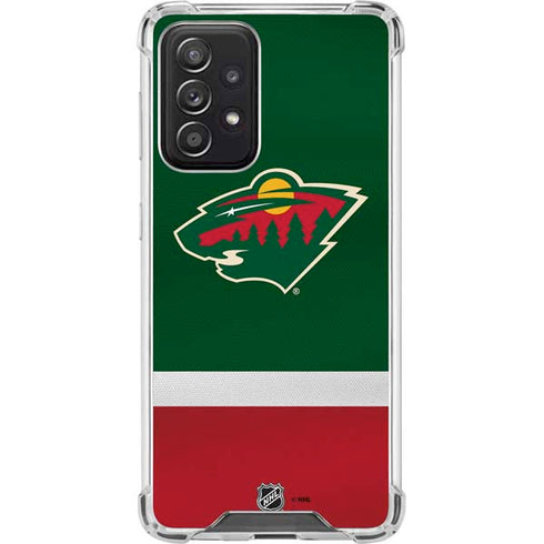 NHL Minnesota Wild Jersey Galaxy A52 5G Clear Case