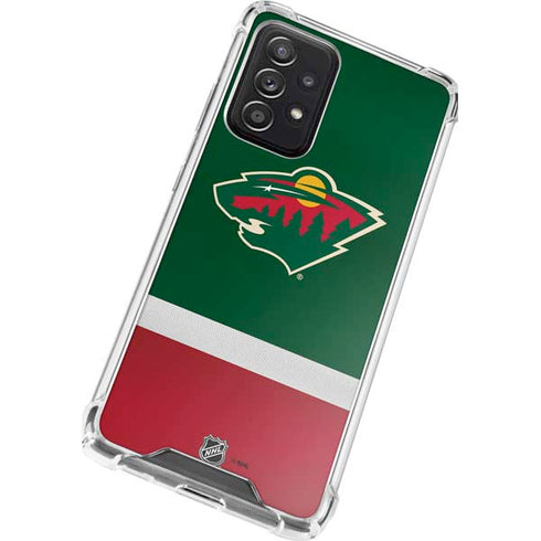 NHL Minnesota Wild Jersey Galaxy A52 5G Clear Case