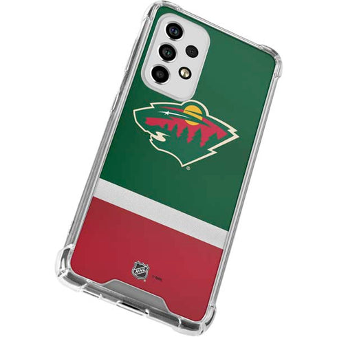 NHL Minnesota Wild Jersey Galaxy A53 5G Clear Case