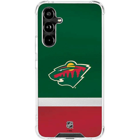 NHL Minnesota Wild Jersey Galaxy A54 5G Clear Case
