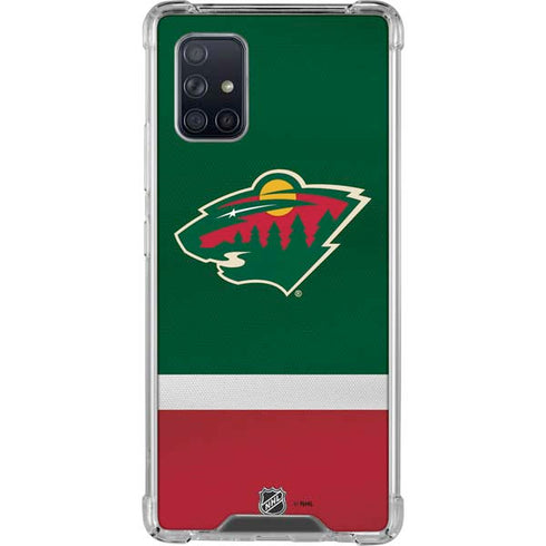 NHL Minnesota Wild Jersey Galaxy A71 5G Clear Case