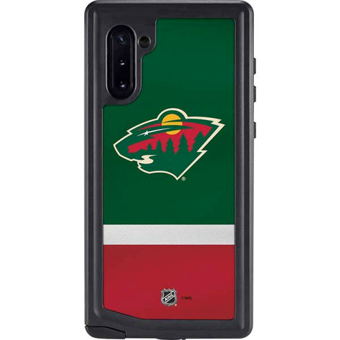 NHL Minnesota Wild Jersey Galaxy Note 10 Waterproof Case