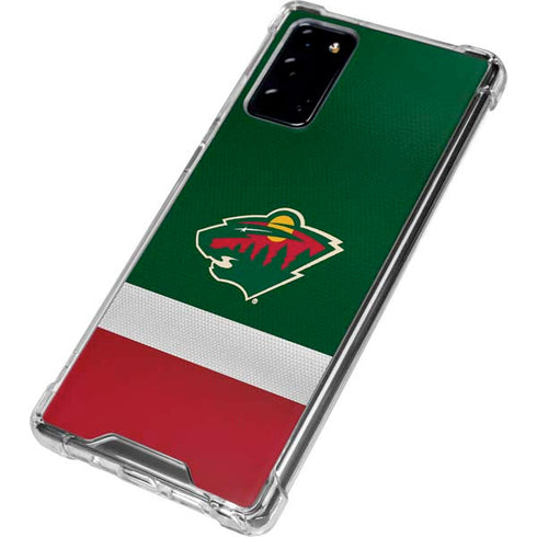 NHL Minnesota Wild Jersey Galaxy Note20 5G Clear Case