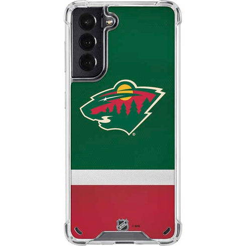 NHL Minnesota Wild Jersey Galaxy S21 5G Clear Case