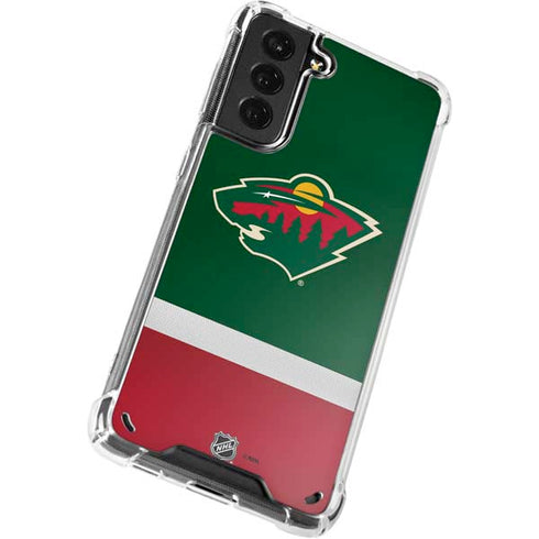 NHL Minnesota Wild Jersey Galaxy S21 Plus 5G Clear Case
