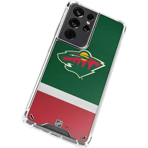 NHL Minnesota Wild Jersey Galaxy S21 Ultra 5G Clear Case