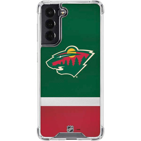 NHL Minnesota Wild Jersey Galaxy S22 Clear Case