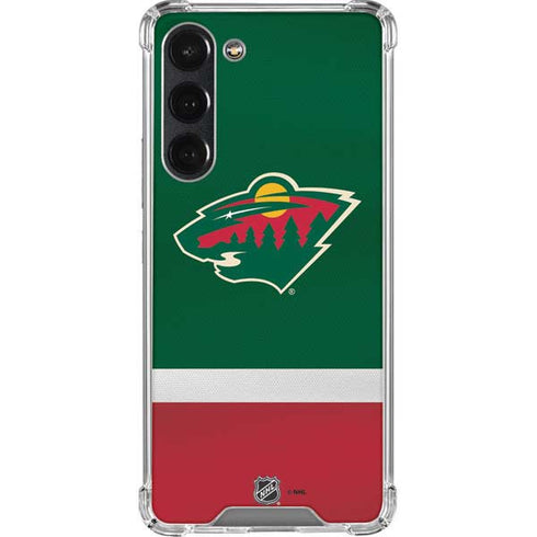 NHL Minnesota Wild Jersey Galaxy S23 Plus Clear Case
