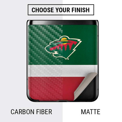 NHL Minnesota Wild Jersey Galaxy Z Flip Skin