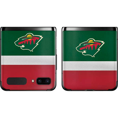NHL Minnesota Wild Jersey Galaxy Z Flip Skin