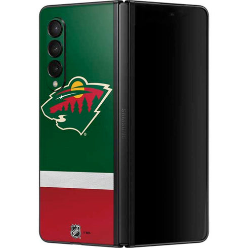 NHL Minnesota Wild Jersey Galaxy Z Fold3 5G Skin