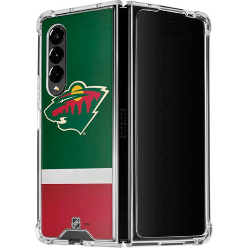 NHL Minnesota Wild Jersey Galaxy Z Fold4 5G Clear Case