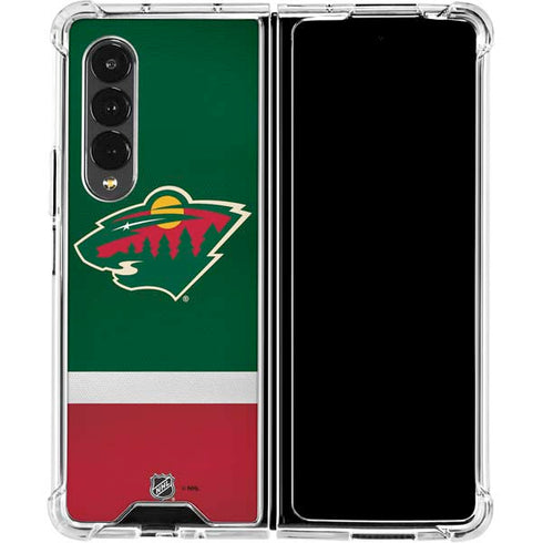 NHL Minnesota Wild Jersey Galaxy Z Fold4 5G Clear Case