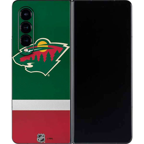 NHL Minnesota Wild Jersey Galaxy Z Fold4 5G Skin