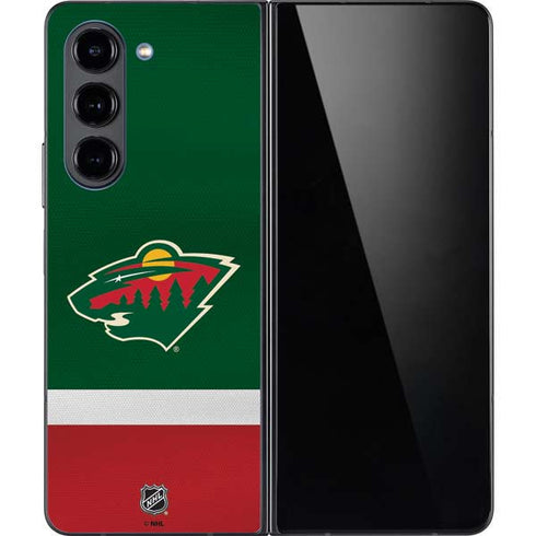 NHL Minnesota Wild Jersey Galaxy Z Fold5 5G Skin