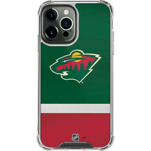 NHL Minnesota Wild Jersey iPhone 14 Pro Max Clear Case