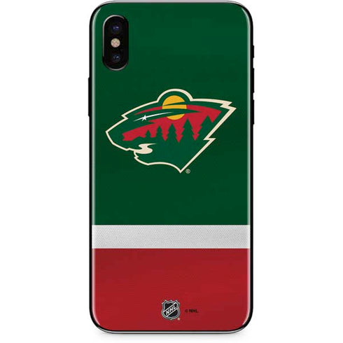 NHL Minnesota Wild Jersey iPhone X Skin