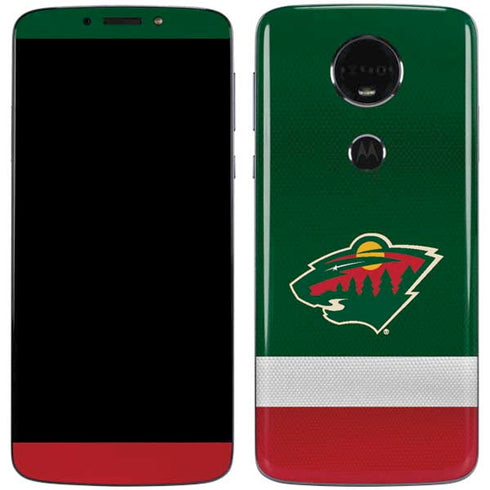 NHL Minnesota Wild Jersey Moto E5 Plus Skin