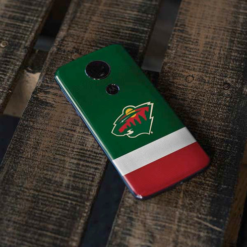 NHL Minnesota Wild Jersey Moto E5 Plus Skin