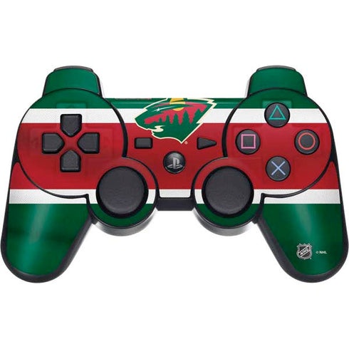 NHL Minnesota Wild Jersey PS3 Dual Shock wireless controller Skin