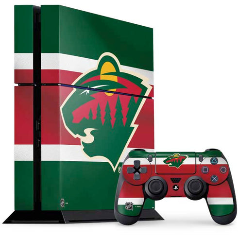 NHL Minnesota Wild Jersey PS4 Console and Controller Bundle Skin