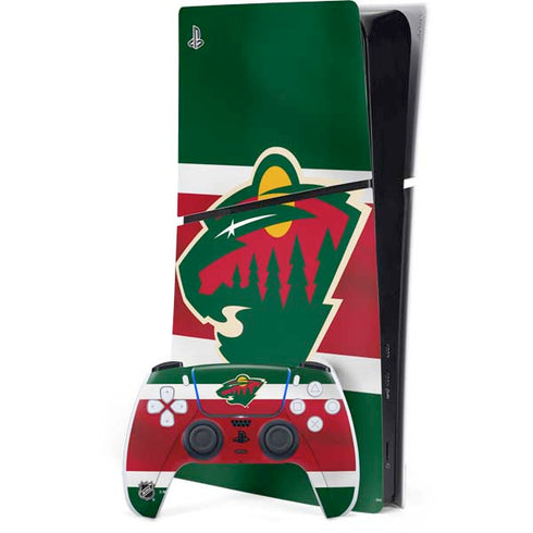NHL Minnesota Wild Jersey PS5 Slim Digital Edition Console Skin
