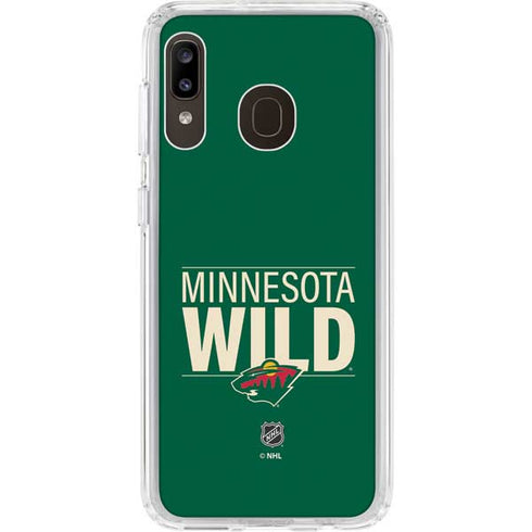 NHL Minnesota Wild Lineup Galaxy A20 Clear Case