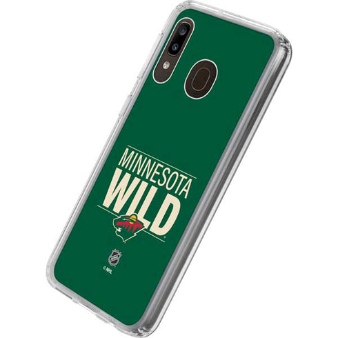 NHL Minnesota Wild Lineup Galaxy A20 Clear Case
