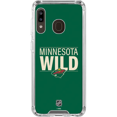 NHL Minnesota Wild Lineup Galaxy A30 Clear Case