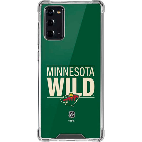NHL Minnesota Wild Lineup Galaxy Note20 5G Clear Case