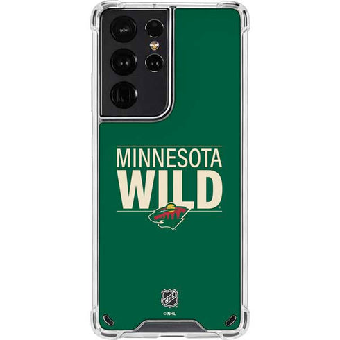 NHL Minnesota Wild Lineup Galaxy S21 Ultra 5G Clear Case