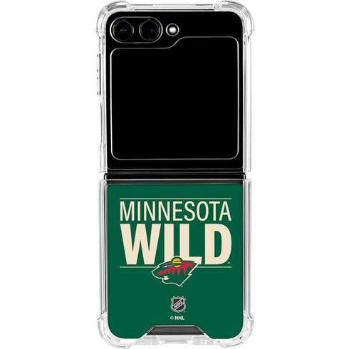 NHL Minnesota Wild Lineup Galaxy Z Flip5 5G Clear Case