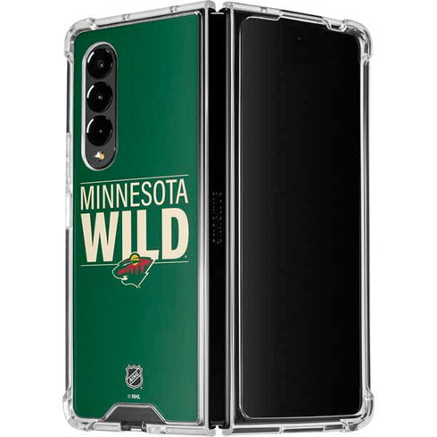 NHL Minnesota Wild Lineup Galaxy Z Fold4 5G Clear Case